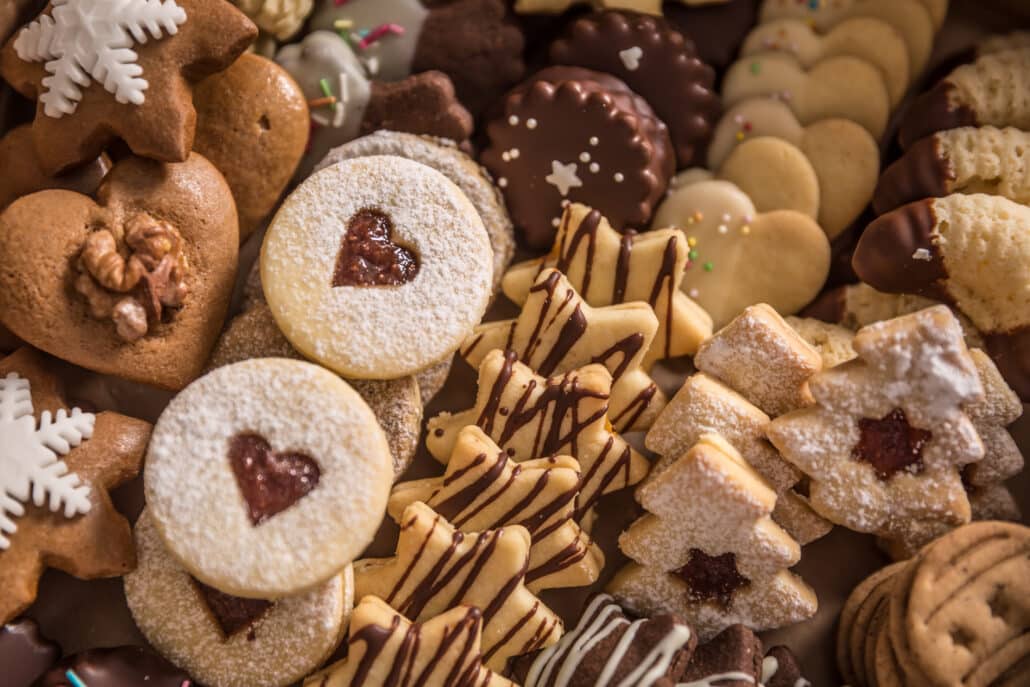 Nahaufnahme von Weihnachtsplätzchen